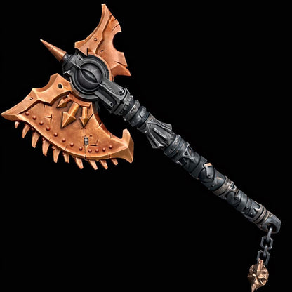 Fantasy Cosplay Axe - Double Or Single Bladed Modular Prop Weapon With Detailed Sculpted Textures