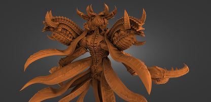 Belial Demon Fantasy Model 2 Versions 50mm 75mm 100mm 150mm {By3DArtGuy}
