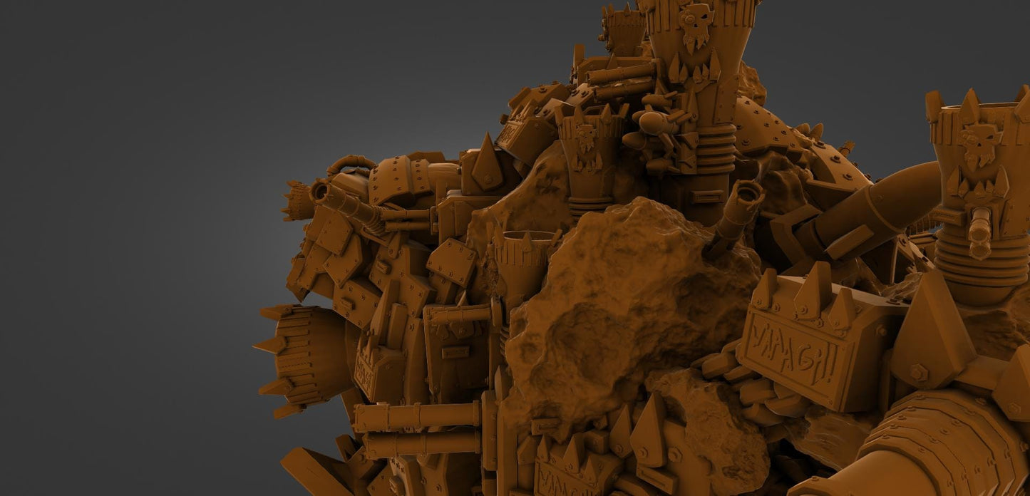 Orc Death Star 100mm - 500mm  Titan Proxy {By 3dArtGuy}
