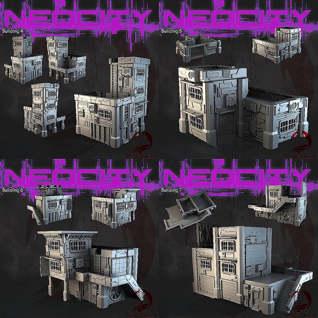 Sci-fi - Neo Tokyo - Cyberpunk Buildings Set 2 {By Dark Realms}