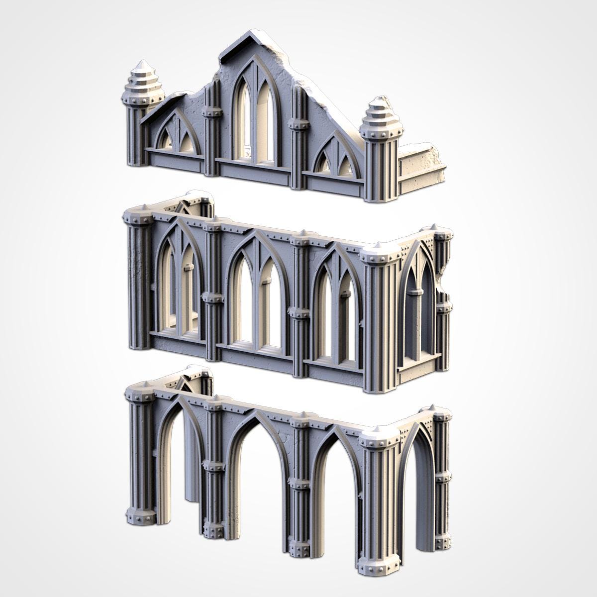 Cathedral Ruins - Closed or Open Options - Modular Terrain {By TXARLIFACTORY}