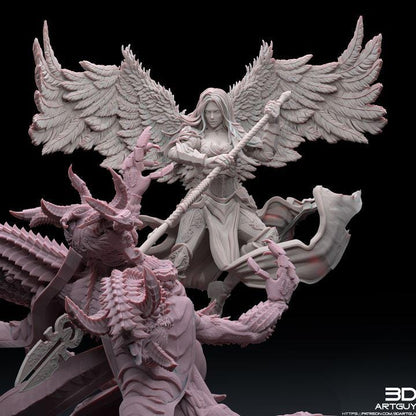 Hope Angel Fantasy Model (Demon Optional) 50mm 75mm 100mm 150mm {By 3DArtGuy}