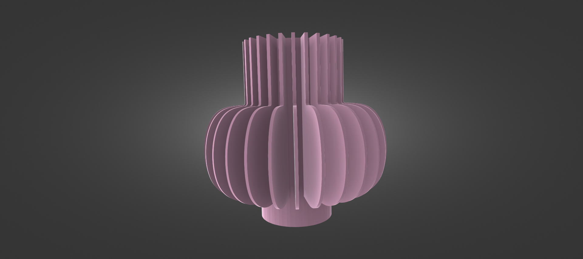 A 3D rendering of a pink, cylindrical object with a textured, ribbed surface.