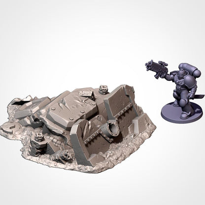 Crashed Tanks Terrain Set – Sci-Fi Wargaming 3D Printed Scenery for Tabletop Miniatures {By TxarliFactory}