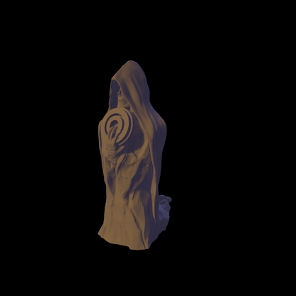 a statue of a person with a hat on it's head