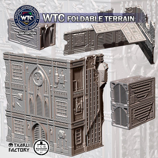 WTC Official Industrial Foldable Terrain Full Tournament READY Sets / Pieces - Official {TxarliFactory} Set (10th Edition)