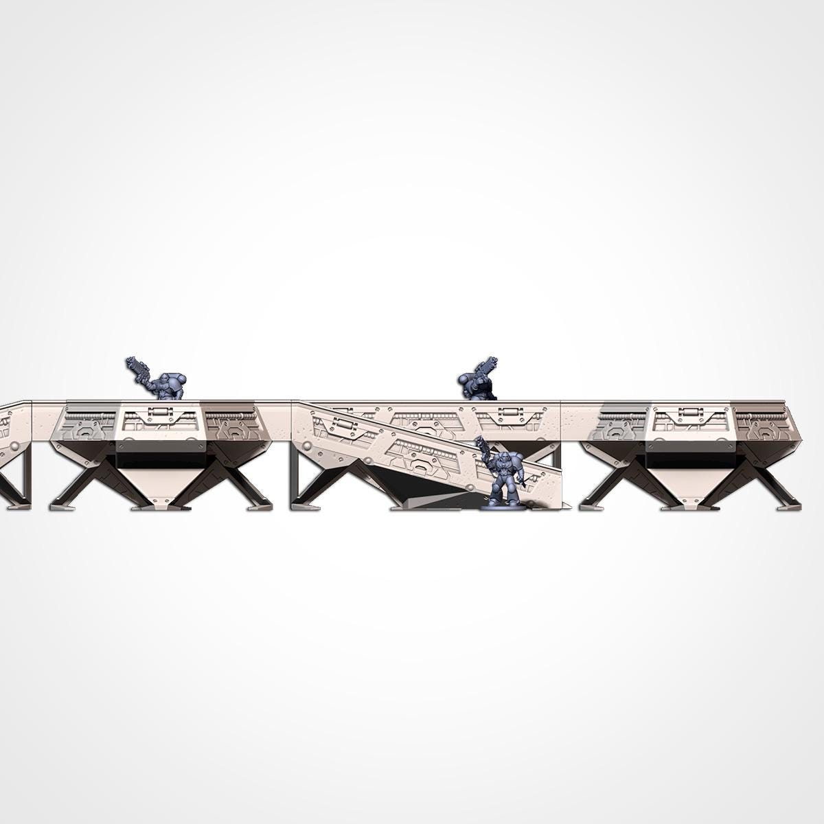 Sci-Fi Trenches Terrain Set for Wargaming - Modular Battlefield Fortifications {By TxarliFactory}