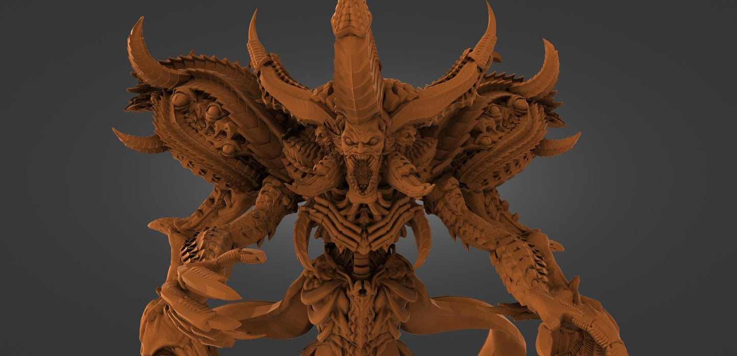 Belial Demon Fantasy Model 2 Versions 50mm 75mm 100mm 150mm {By3DArtGuy}