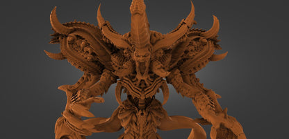 Belial Demon Fantasy Model 2 Versions 50mm 75mm 100mm 150mm {By3DArtGuy}