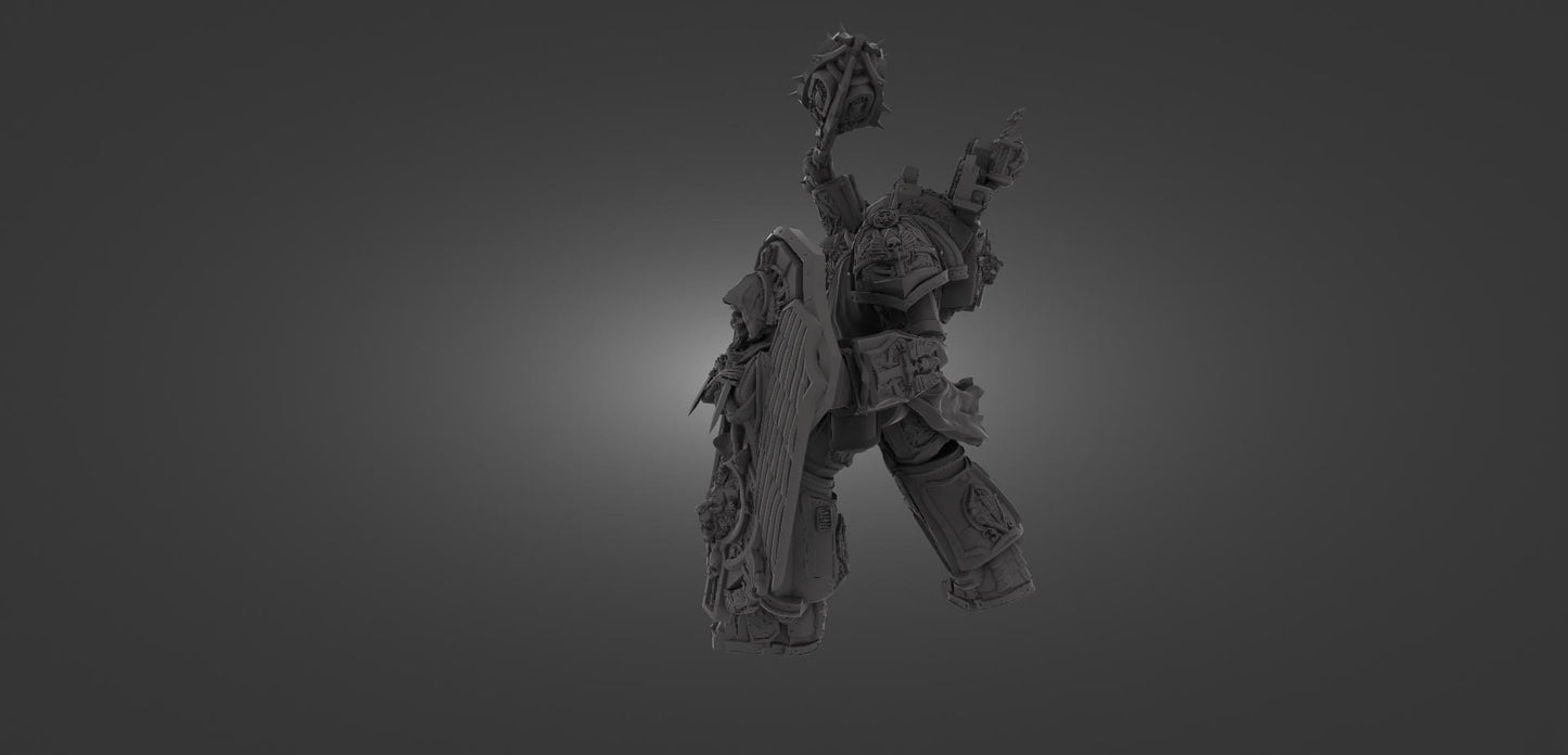 GrimKnight Miniature Ranged & Melee Parts Included Wargaming Proxy {By 3DArtguy)