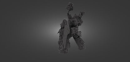 GrimKnight Miniature Ranged & Melee Parts Included Wargaming Proxy {By 3DArtguy)