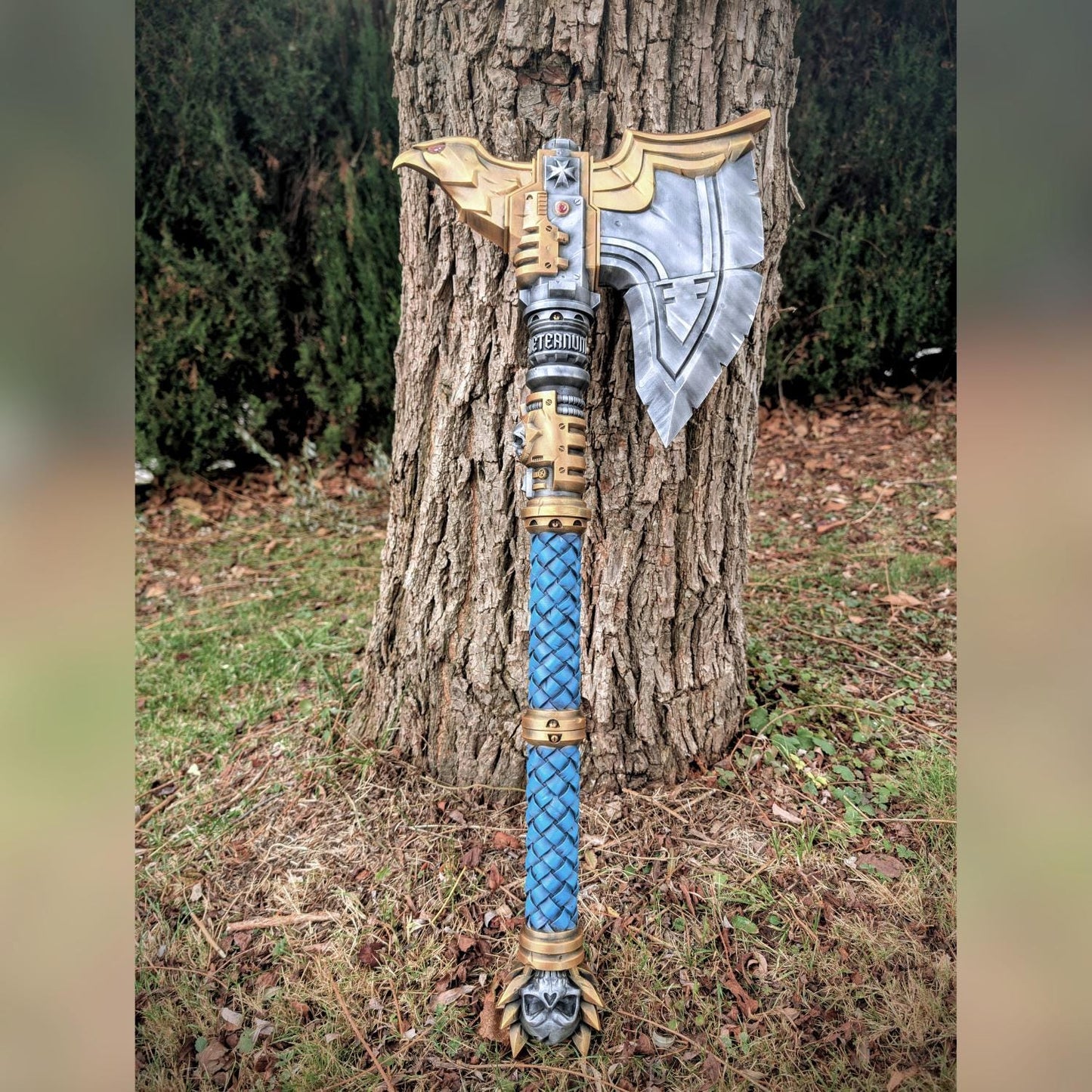 Fantasy Axe Cosplay - Modular Blade Design With Raven Head Detail | Eternal Forge Collection