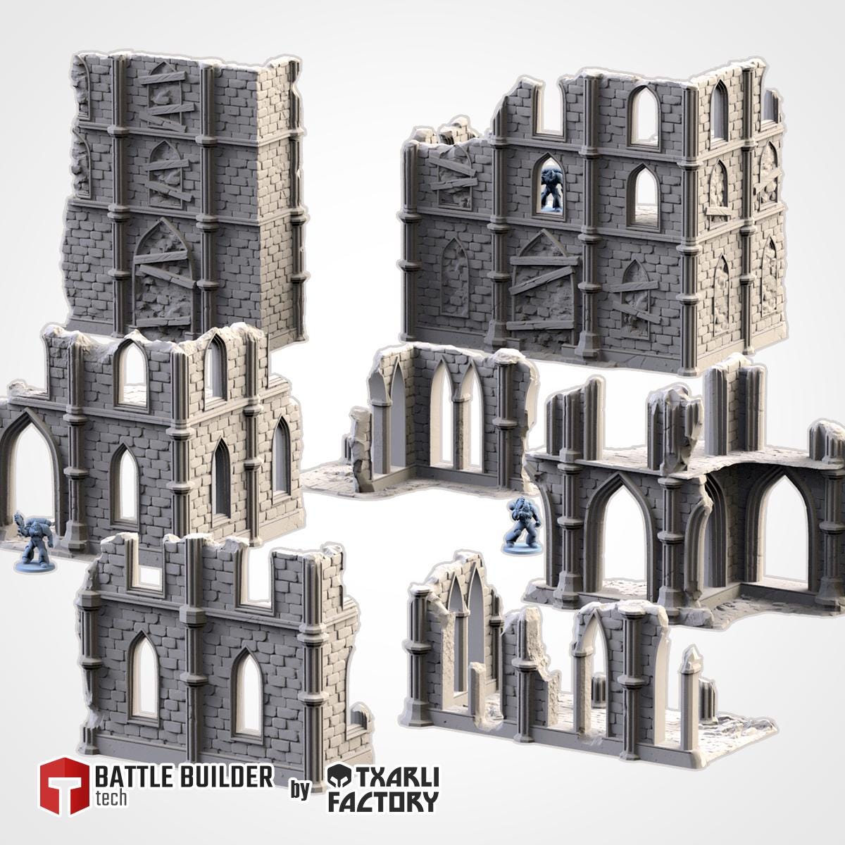 Temple Ruins - Modular Gothic Terrain Set {By TXARLIFACTORY}