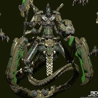 Full front view of the Ancient Annihilator Commander sci-fi miniature