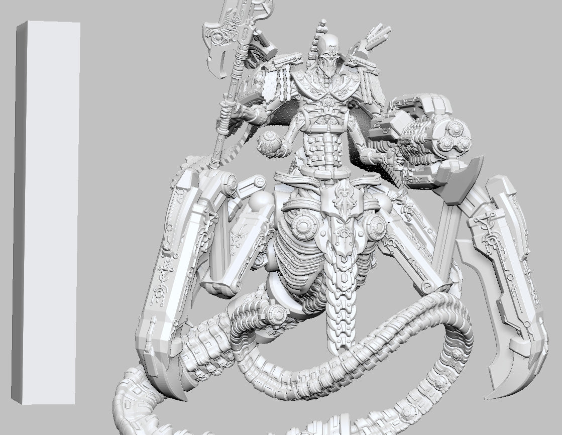 Ancient Annihilator Commander shown beside a scale reference