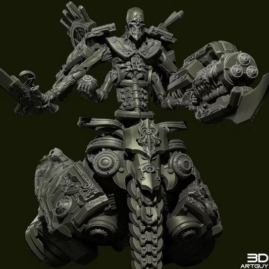 Front view of the Ancient Annihilator Skimmer miniature by 3DArtGuy