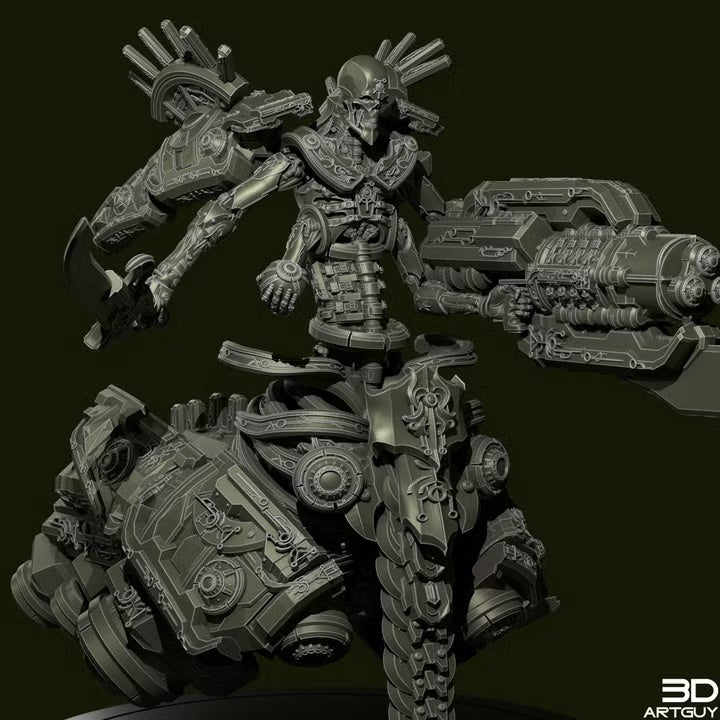 Full view of the Ancient Annihilator Skimmer miniature by 3DArtGuy