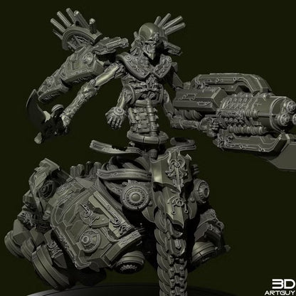 Full view of the Ancient Annihilator Skimmer miniature by 3DArtGuy
