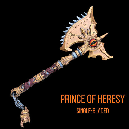 Fantasy Cosplay Axe - Double Or Single Bladed Modular Prop Weapon With Detailed Sculpted Textures