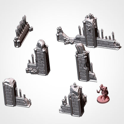 Gothic Graveyard Terrain for Wargaming, DnD, AoS, and LOTR – 3D Printed Cemetery Scenery {By TxarliFactory}