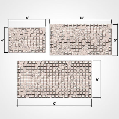 Abandoned Ruins GW Terrain w/ Ground Mats FULL set {By TXARLIFACTORY}