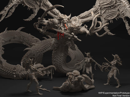 LARGE STATUE! Chaos "Fully-Grim" Giant Snake Proxy-   300mm