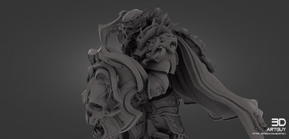 Chaos Knight Miniature GrimDark / Fantasy Figure V3 38mm 50mm 75mm 100mm {By 3DArtguy)