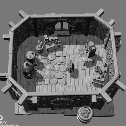 Fantasy Tabletop Workshop Model Interior or Exterior and Furniture for Interior! {By 3DArtGuy}