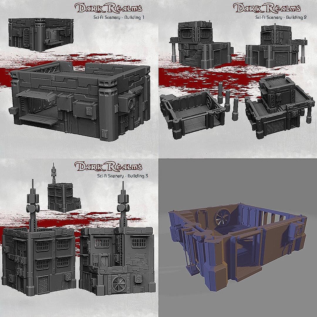 Sci-fi - Neo Tokyo - Cyberpunk Buildings Set 1 {By Dark Realms}