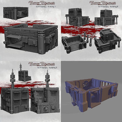 Sci-fi - Neo Tokyo - Cyberpunk Buildings Set 1 {By Dark Realms}