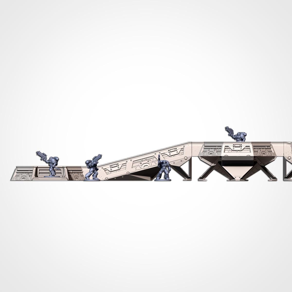 Sci-Fi Trenches Terrain Set for Wargaming - Modular Battlefield Fortifications {By TxarliFactory}