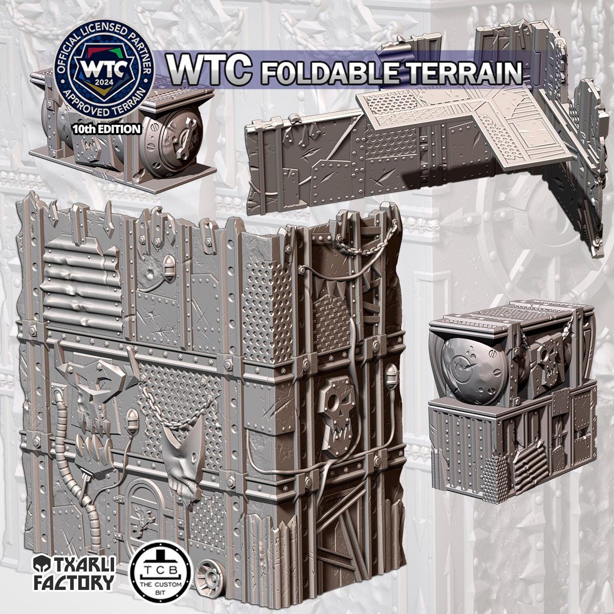 WTC Official Orcs Foldable Terrain Full Tournament READY Sets / Pieces - Official {TxarliFactory} Set (10th Edition)