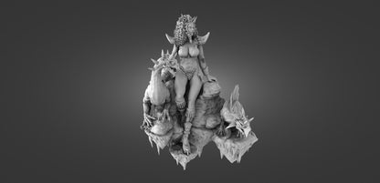 Evil Goddess Fantasy D&D NSFW Model 75mm 100mm 150mm {By 3DArtGuy}
