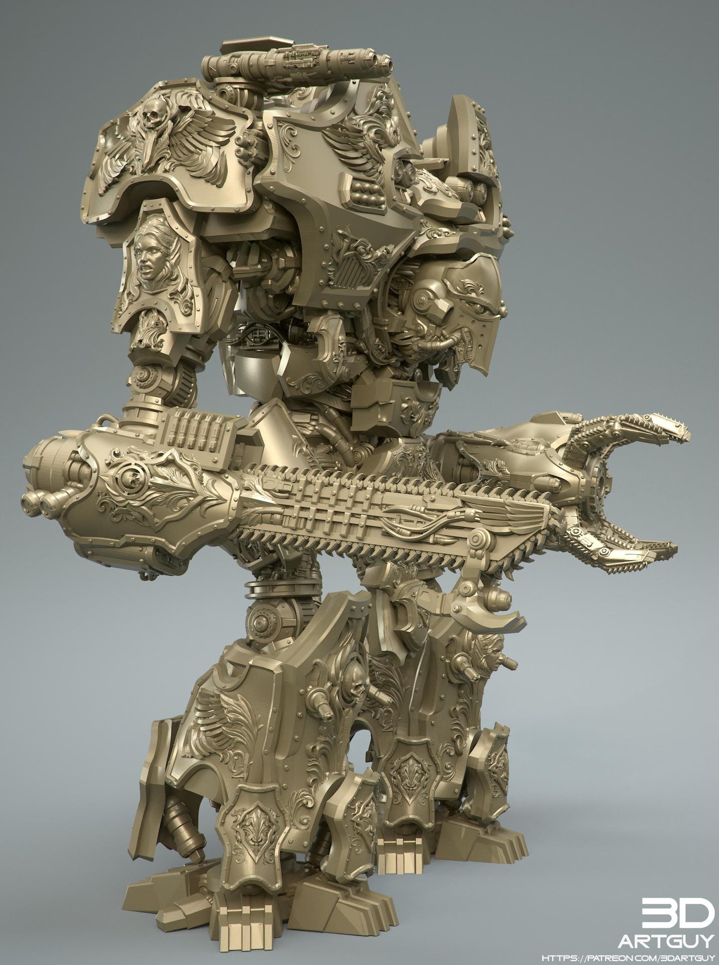 The Walking Cathedral Titan – Modular Weapons & Multiple Sizes {By 3dArtGuy}
