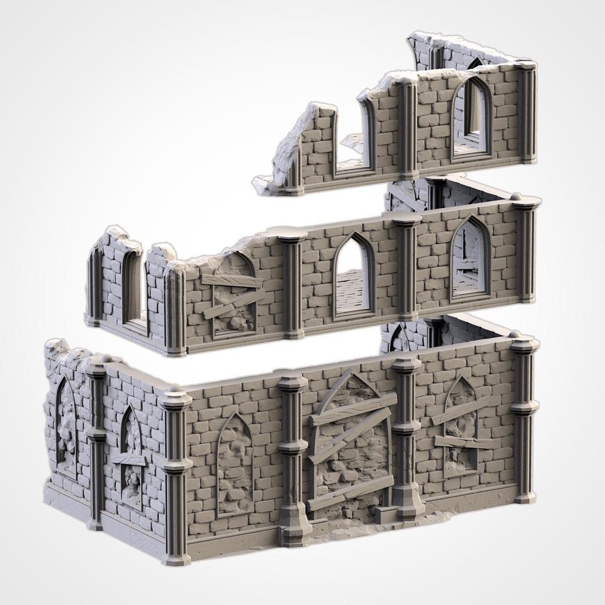 Temple Ruins - Modular Gothic Terrain Set {By TXARLIFACTORY}