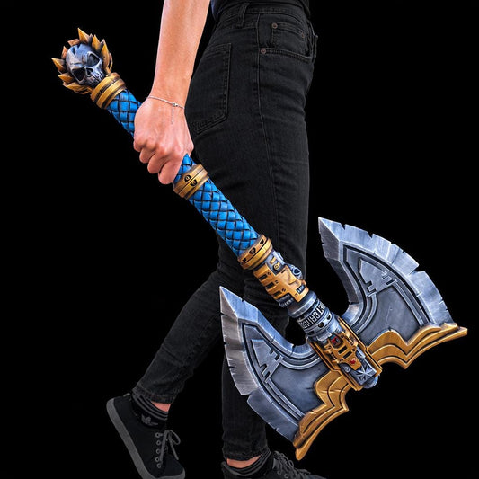 Fantasy Axe Cosplay - Modular Blade Design With Raven Head Detail | Eternal Forge Collection