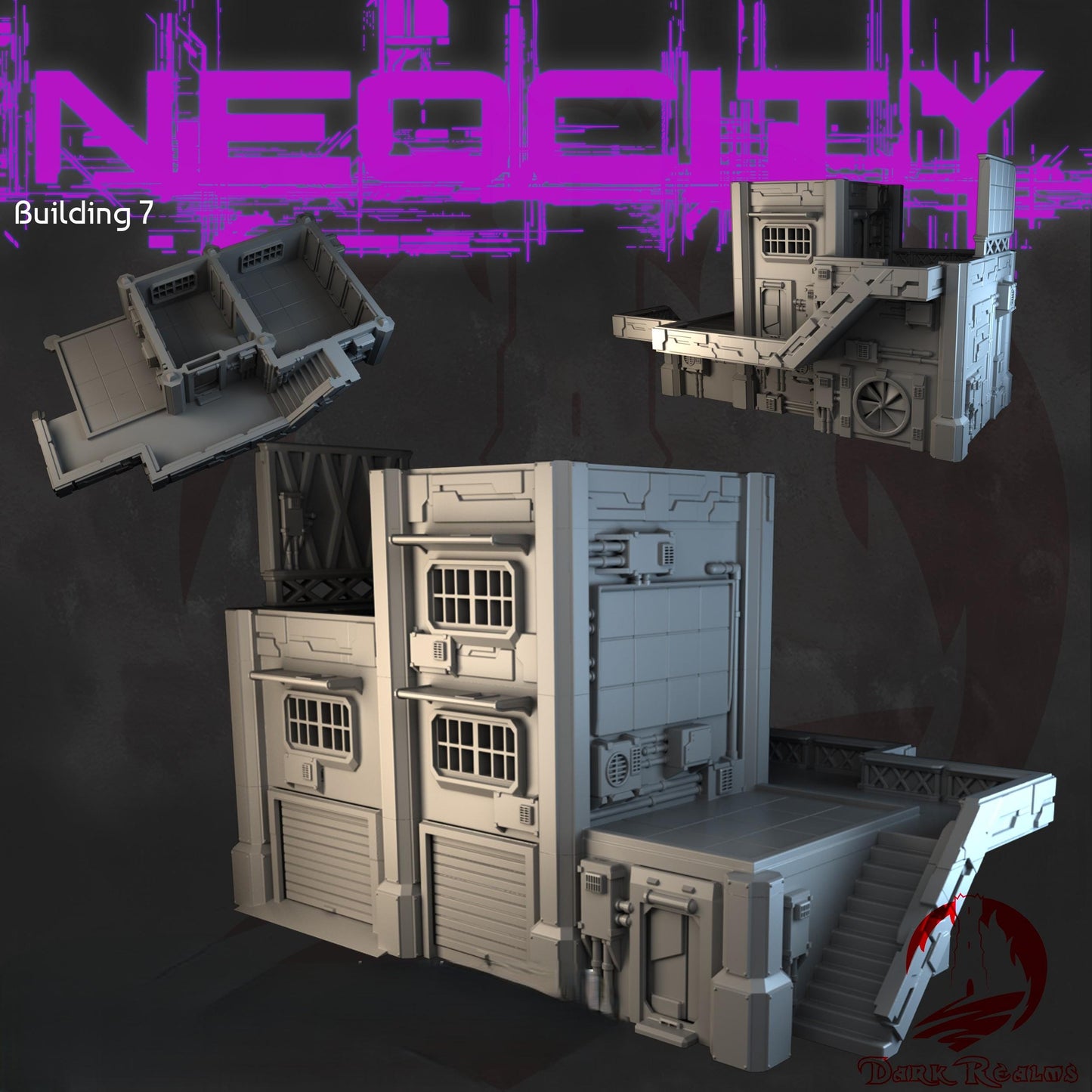 Sci-fi - Neo Tokyo - Cyberpunk Buildings Set 2 {By Dark Realms}