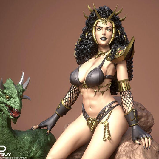 Evil Goddess Fantasy D&D NSFW Model 75mm 100mm 150mm {By 3DArtGuy}