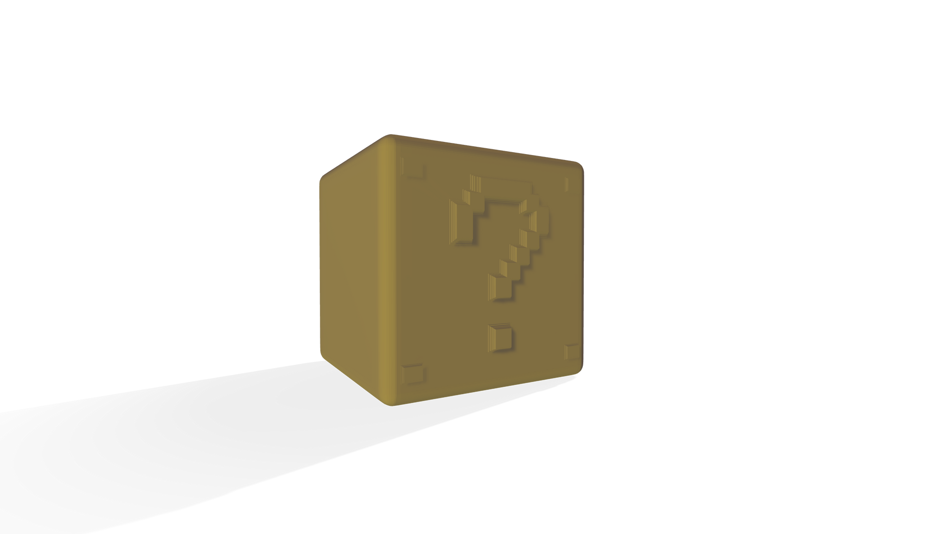 A 3D rendering of a yellow cube with a question mark symbol on it, set against a black background.