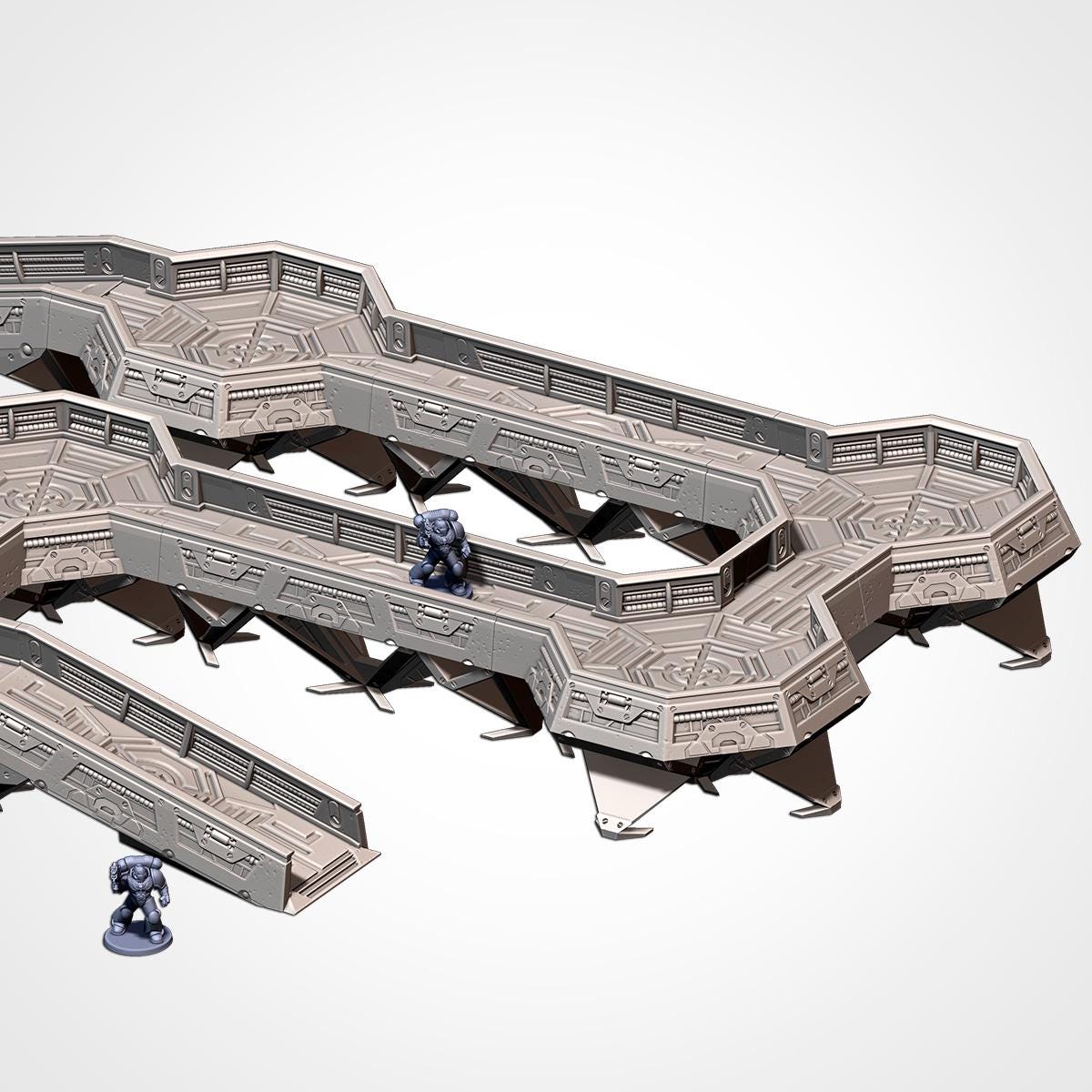 Sci-Fi Trenches Terrain Set for Wargaming - Modular Battlefield Fortifications {By TxarliFactory}