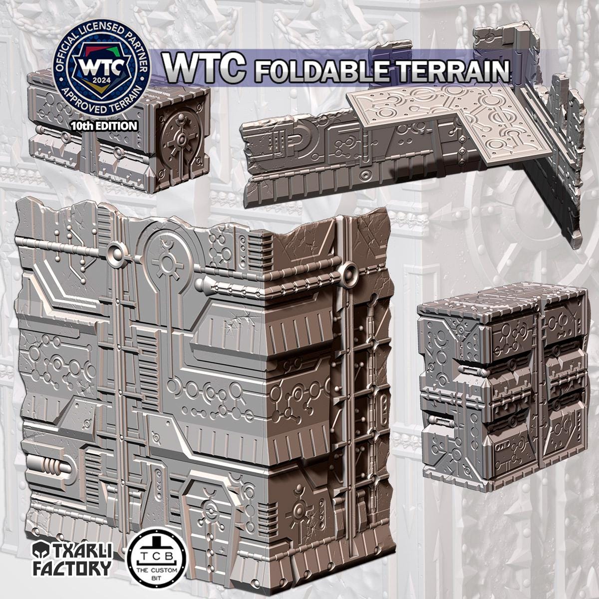WTC Official Necromaton Foldable Terrain Full Tournament READY Sets / Pieces - Official {TxarliFactory} Set (10th Edition)