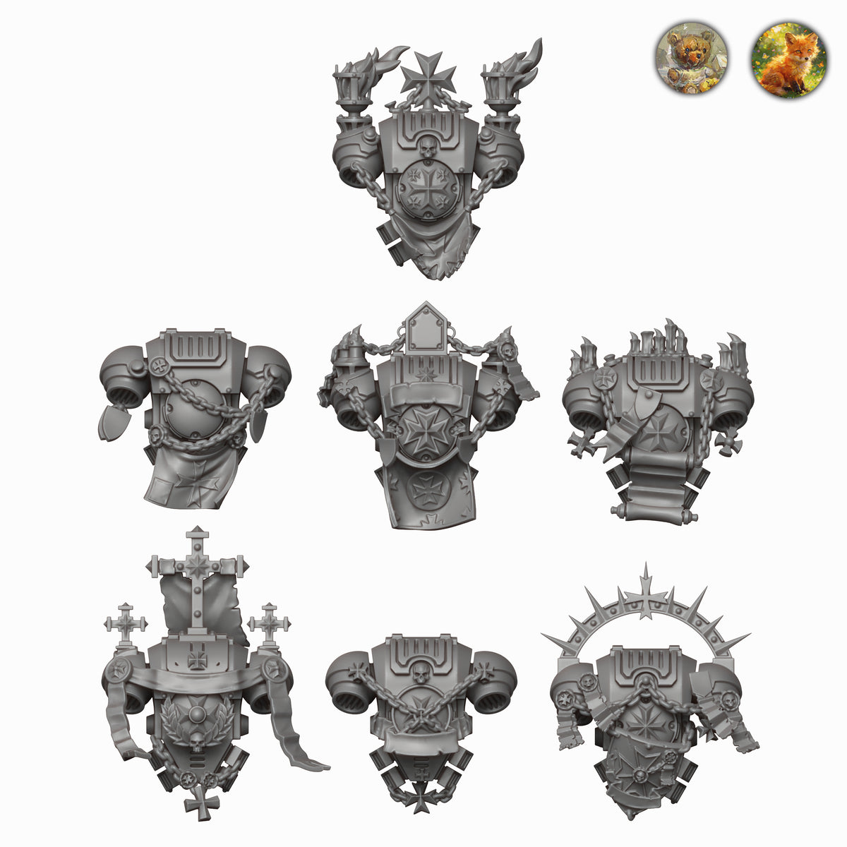 Seven Dark Templar backpack kitbash designs