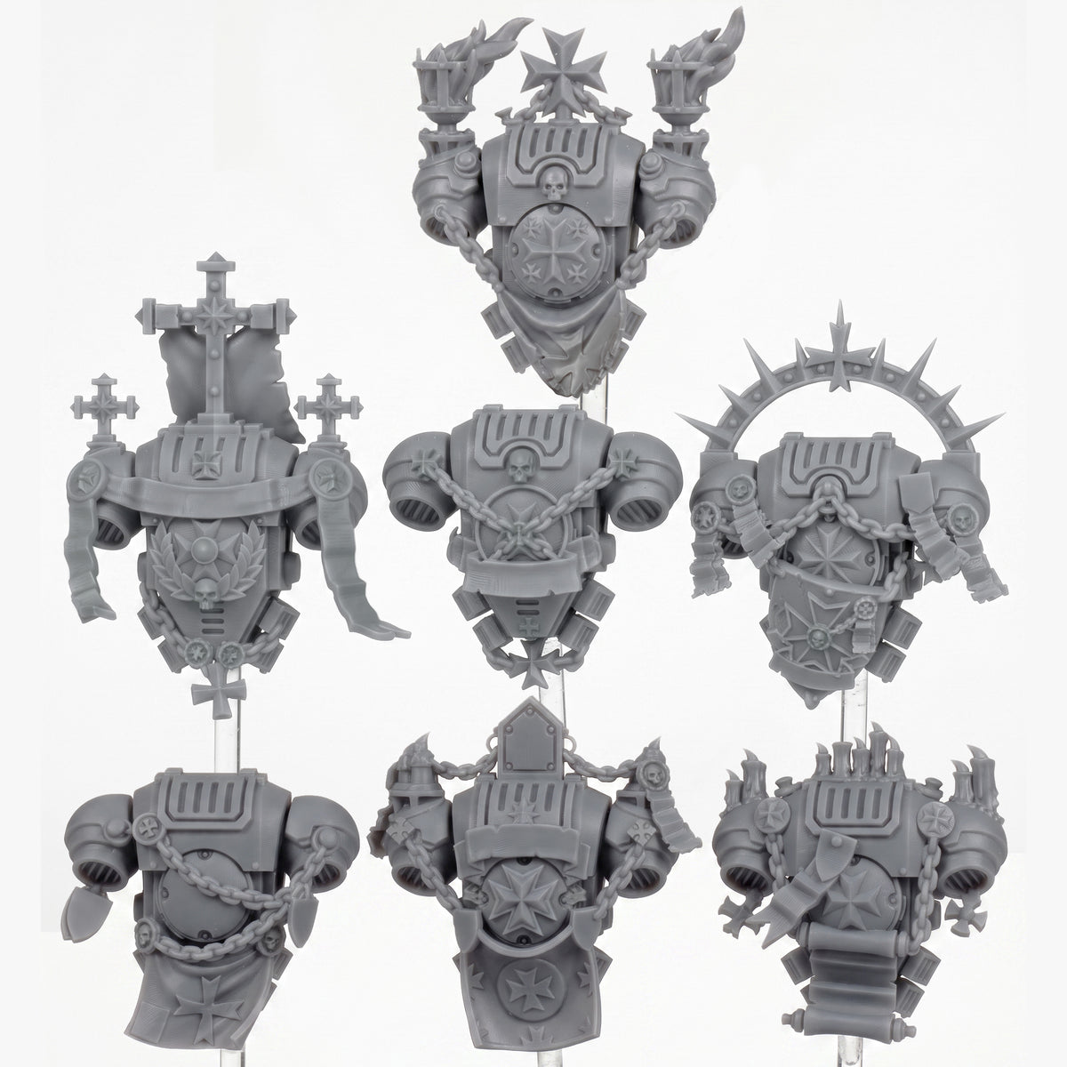 Unpainted Dark Templar backpack kitbash components