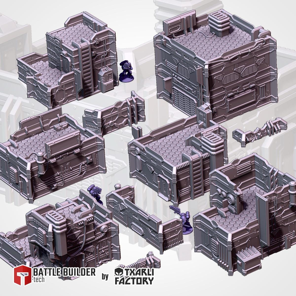 SCI-FI City Terrain - Modular Urban Warfare {By TxarliFactory}
