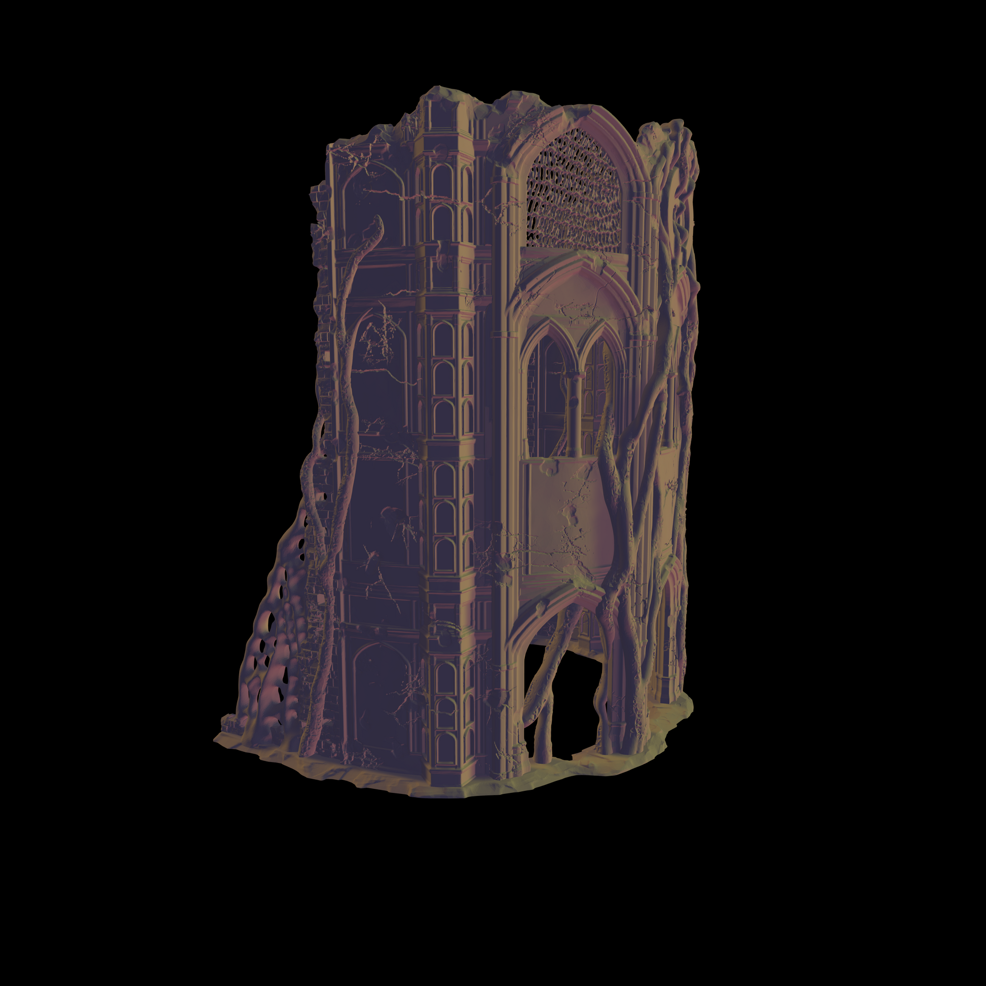 a computer generated image of a tall building