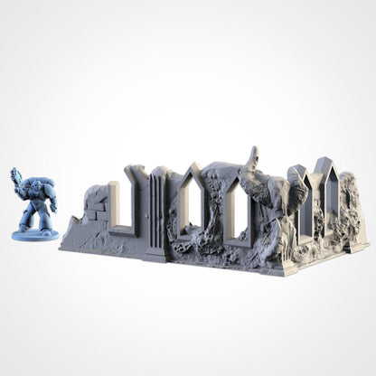 Infected Ruins Terrain – Pariah Style Set - Pieces- Sci-Fi Wargaming Scenery {By TXARLIFACTORY}