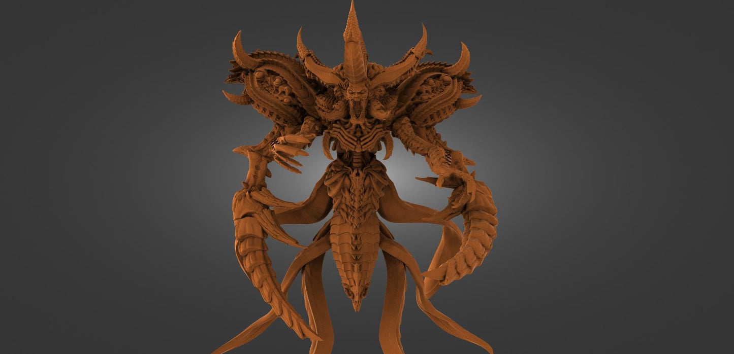 Belial Demon Fantasy Model 2 Versions 50mm 75mm 100mm 150mm {By3DArtGuy}