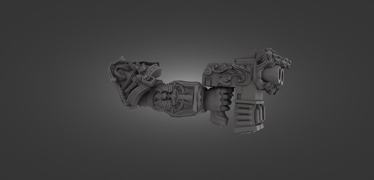 GrimKnight Miniature Ranged & Melee Parts Included Wargaming Proxy {By 3DArtguy)