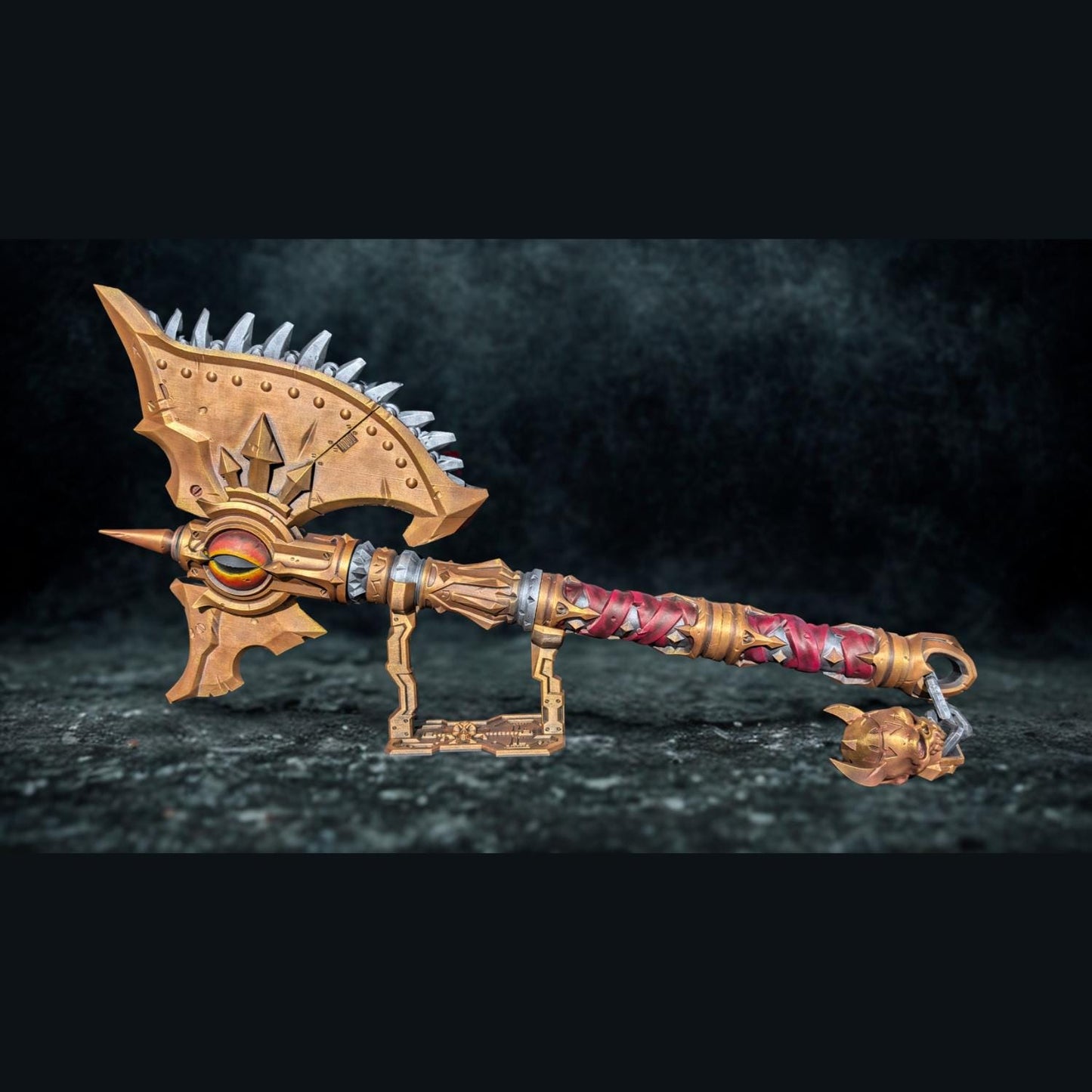 Fantasy Cosplay Axe - Double Or Single Bladed Modular Prop Weapon With Detailed Sculpted Textures