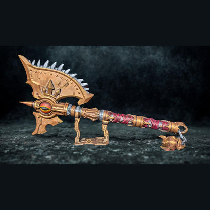 Fantasy Cosplay Axe - Double Or Single Bladed Modular Prop Weapon With Detailed Sculpted Textures
